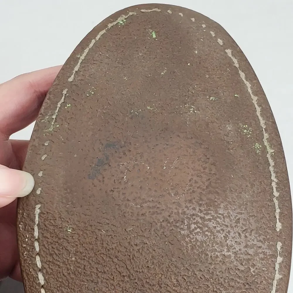 Maison Margiela Replica Campus Ankle Boots Womens 38.5 8 Brown Oil Spill Leather - Picture 7 of 16